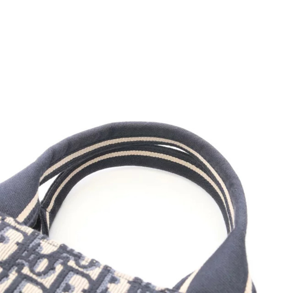 Dior BOOK TOTE Oblique Bag Canvas Leather Navy Blue - Picture 7 of 7